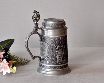 Vintage Zinc Beer Mug Vintage BMF Pottery Home Decor Beer  Stein Rustic German Beer Mug