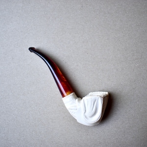 Vintage MEERSCHAUM Small Pipe Collectable Pipe Hand Carved Turkish Meerschaum Pipe