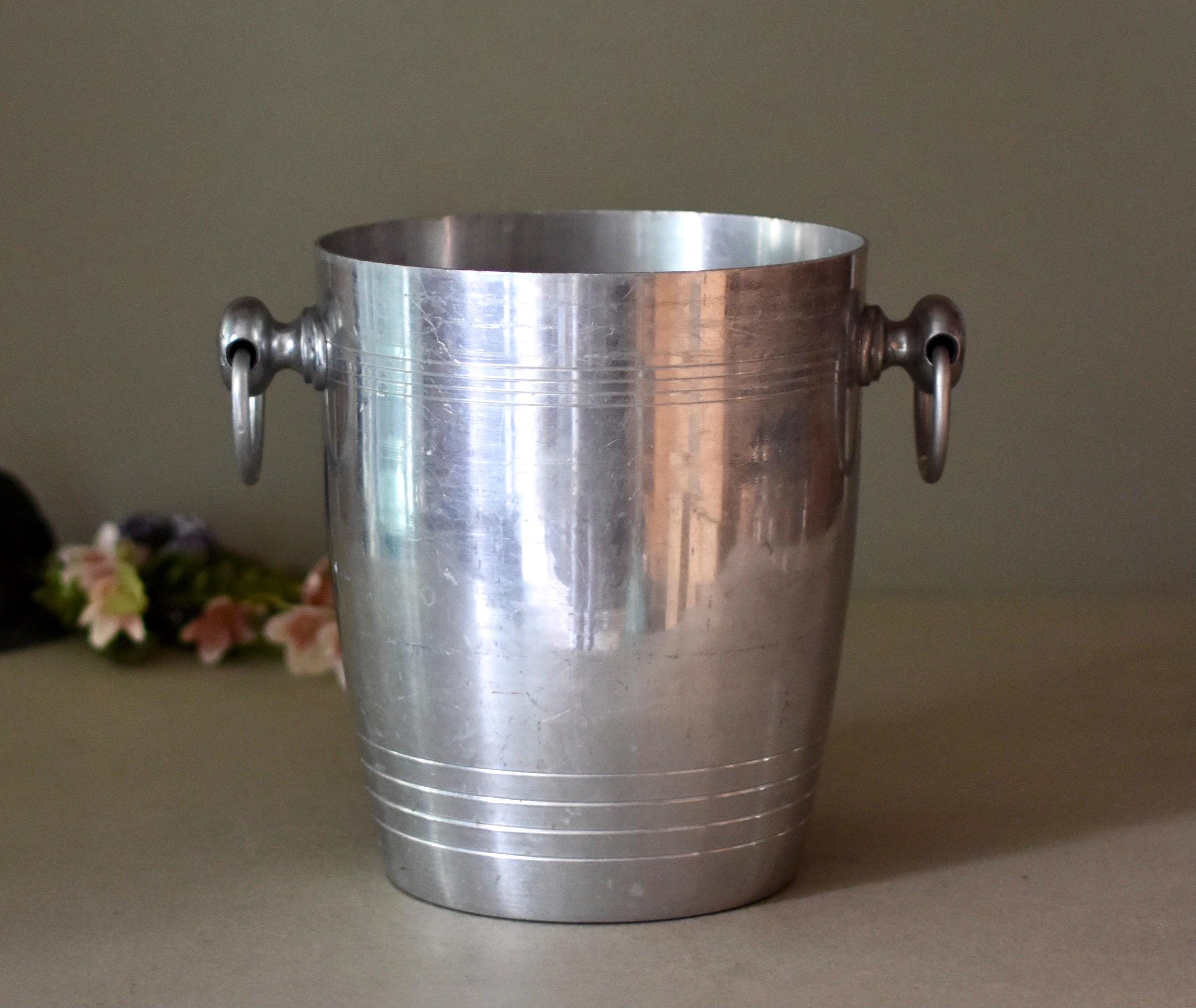 Grand seau à champagne en aluminium gris Buck House Doctor - 32cm