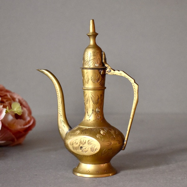 Vintage Water  Ibrik Vintage Brass Jug Coffee Kettle Oriental Decor Balkan Traditional Coffee Pot