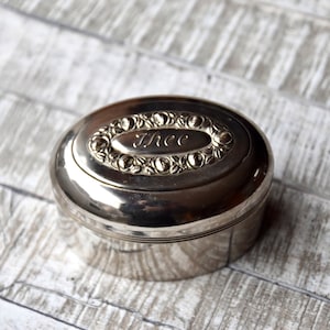 Vintage Metal Tin Tea Box  Tea Storage Jar Home Decor
