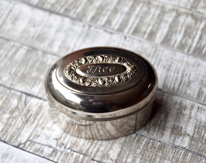 Vintage Metal Tin Tea Box  Tea Storage Jar Home Decor