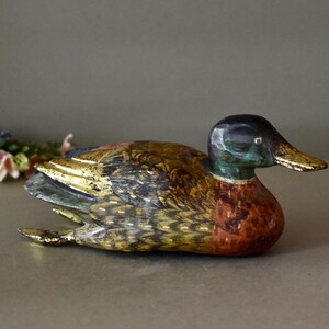 Vintage Wooden Duck Figurine Home Decor Table Decor Vintage Decor Collectable Figurine