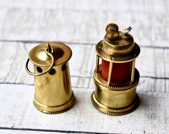 Vintage Messing Table Lighter Collection Petrol Lighter Shape of Lamp Messing Lighter Mens Gift