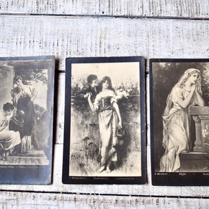 Cadeau de collection de cartes postales bulgares anciennes en noir et blanc