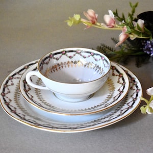 Vintage Porcelain Tea Set Germany Porcelain Silesia Home Decor Coffee Cup