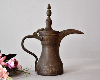 Antique Turkish Coffee Ibrik Antique Copper Jug Turkish Coffee Kettle Oriental Decor Ottoman Imperial Ibrik