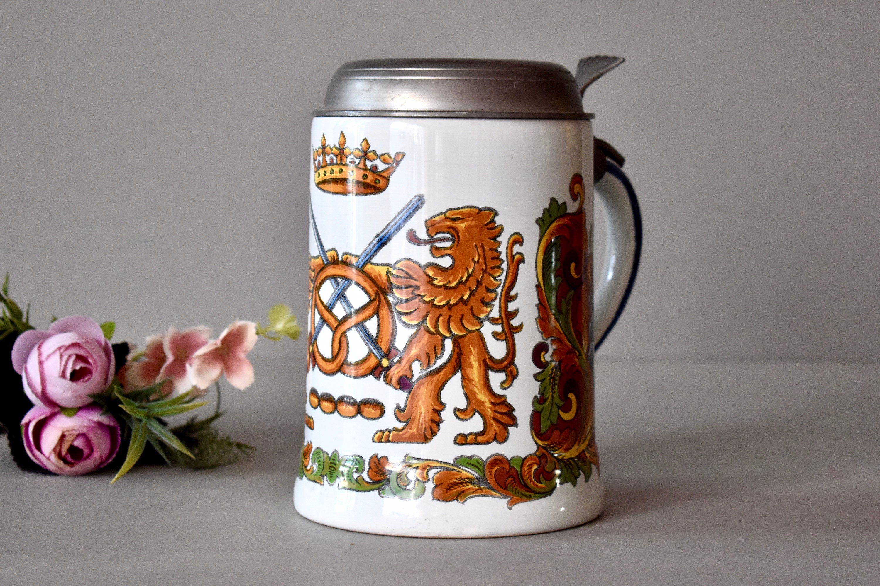 ヴィンテージ磁器ビールジョッキ - デルフトヴィンテージ陶器