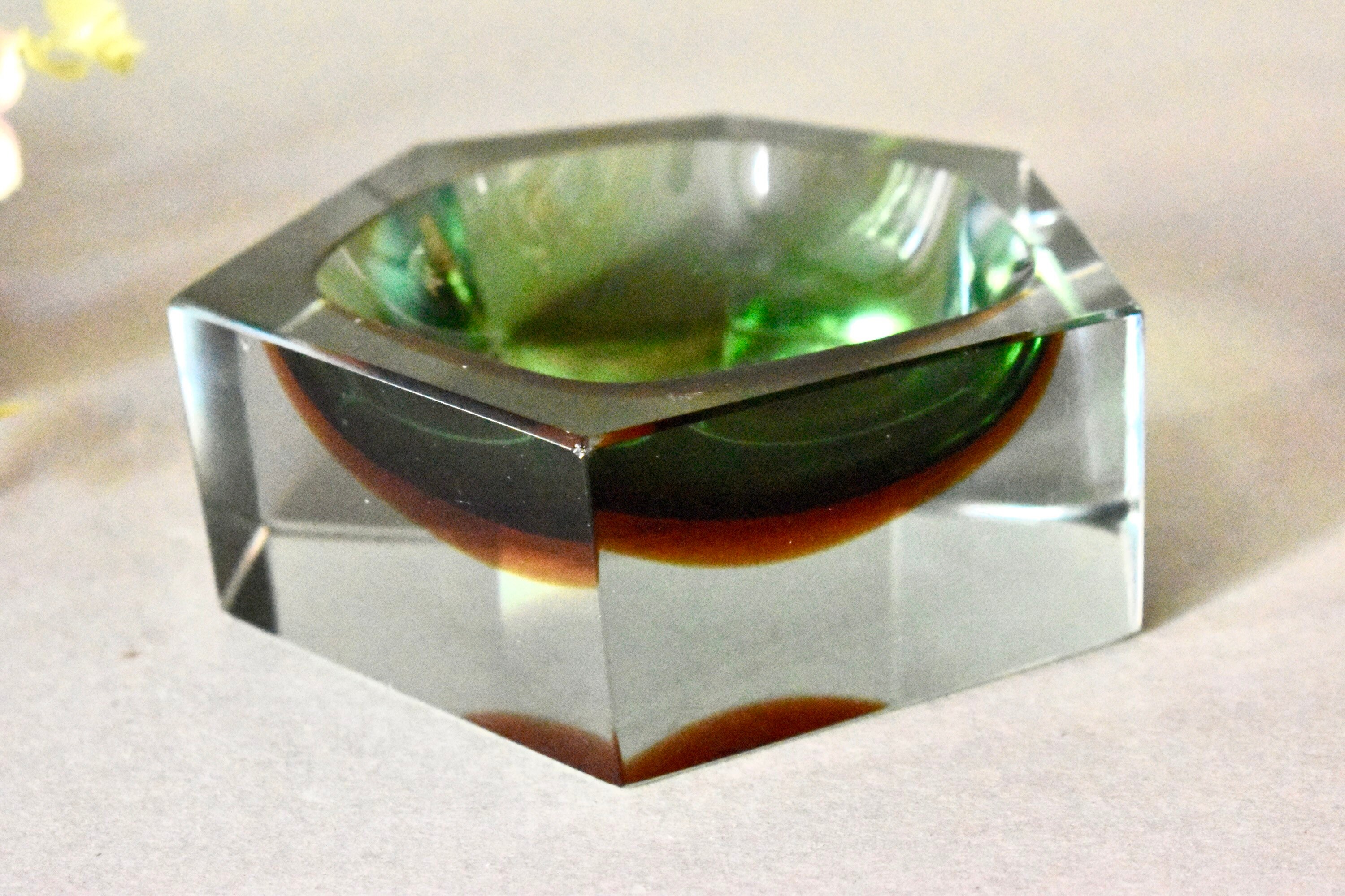 工芸品 Vetri Murano Ashtray Vtg Murano art glass clown ashtray mint condition | eBay