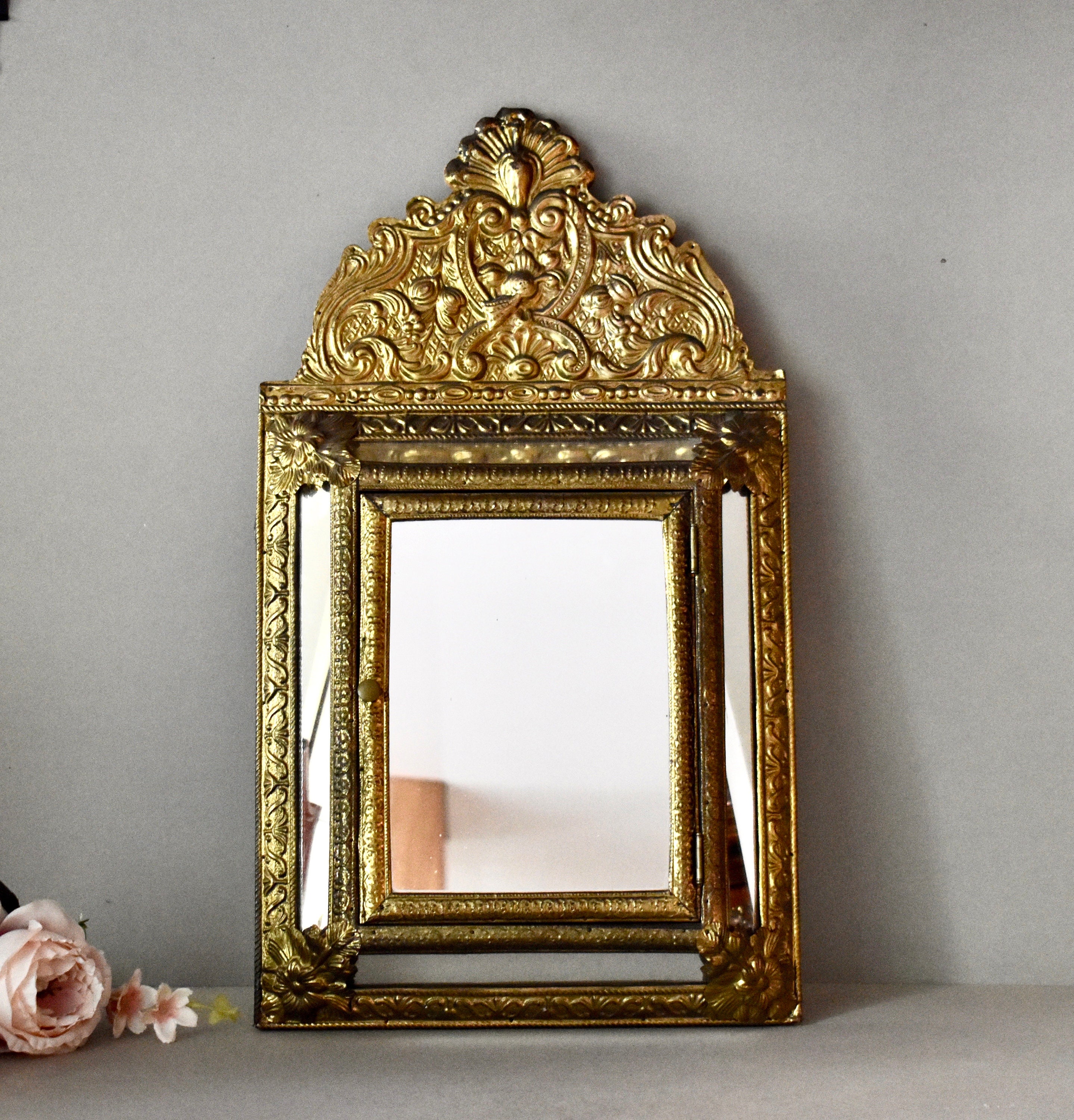 Antique Brass Wall Mirrors of Early 20th Century Frame - Etsy