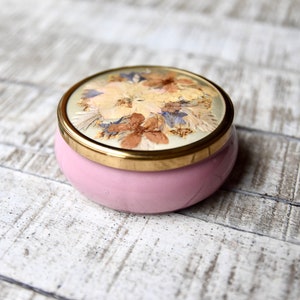 Vintage Jewelry Box Pressed Flowers Box Porcelain Jewelry Box