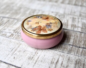 Vintage Jewelry Box Pressed Flowers Box Porcelain Jewelry Box