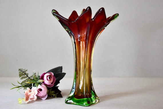 Onnauwkeurig geur Concurreren Vintage vazen gekleurd glas Sommerso vazen retro decor home - Etsy België