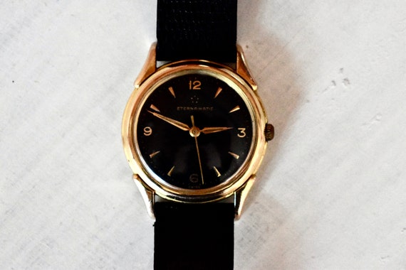Men's Swiss Wristwatch Eternamatic Automatic Watch 1950's Collectible Watch