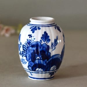 Vintage Blue Porcelain Vase German Porcelain Home Decor Table Decor  Blue  Pottery