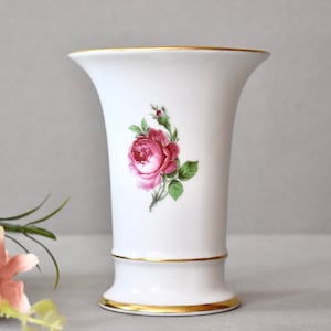 Vintage West Germany Porcelain Vases Home Decor Royal Kaiser Porcelain Table Decor Gilded Vases