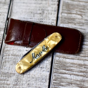 Vintage Small Germany Pocket Knife Mauthe Watchmaker Pocket Knife With Case