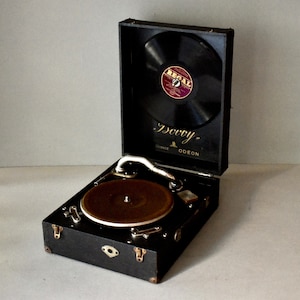 Antique Gramophone Bobby Odeon  Mechanical Pantograph Collectable Patefon Antique Decor