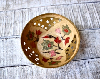 Vintage Messing Enameled Bowl Home Decor Small Brass Decorative Bowl