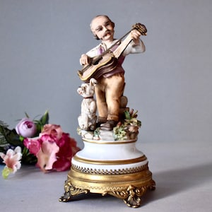 Vintage Capodimonte Porzellan Figur Italienische Sammlung Porzellan Wohnkultur Tischdekoration Antikes Dekor