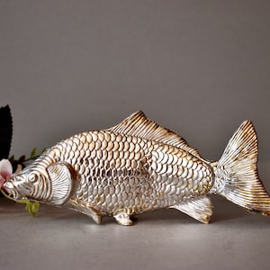 Porta tovaglioli di pesce placcato argento vintage Decorazioni per la tavola a mano Decorazioni vintage