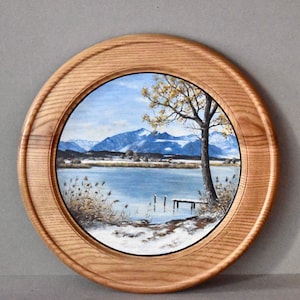 Vintage Ölgemälde - Winter Wand Dekor Ölgemälde Retro Wand Dekor Holzplatte Wohnkultur