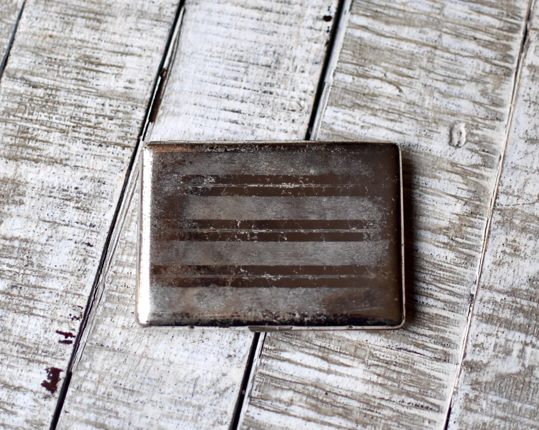 Vintage Silver Plated Cigarette Case Comoy’s London