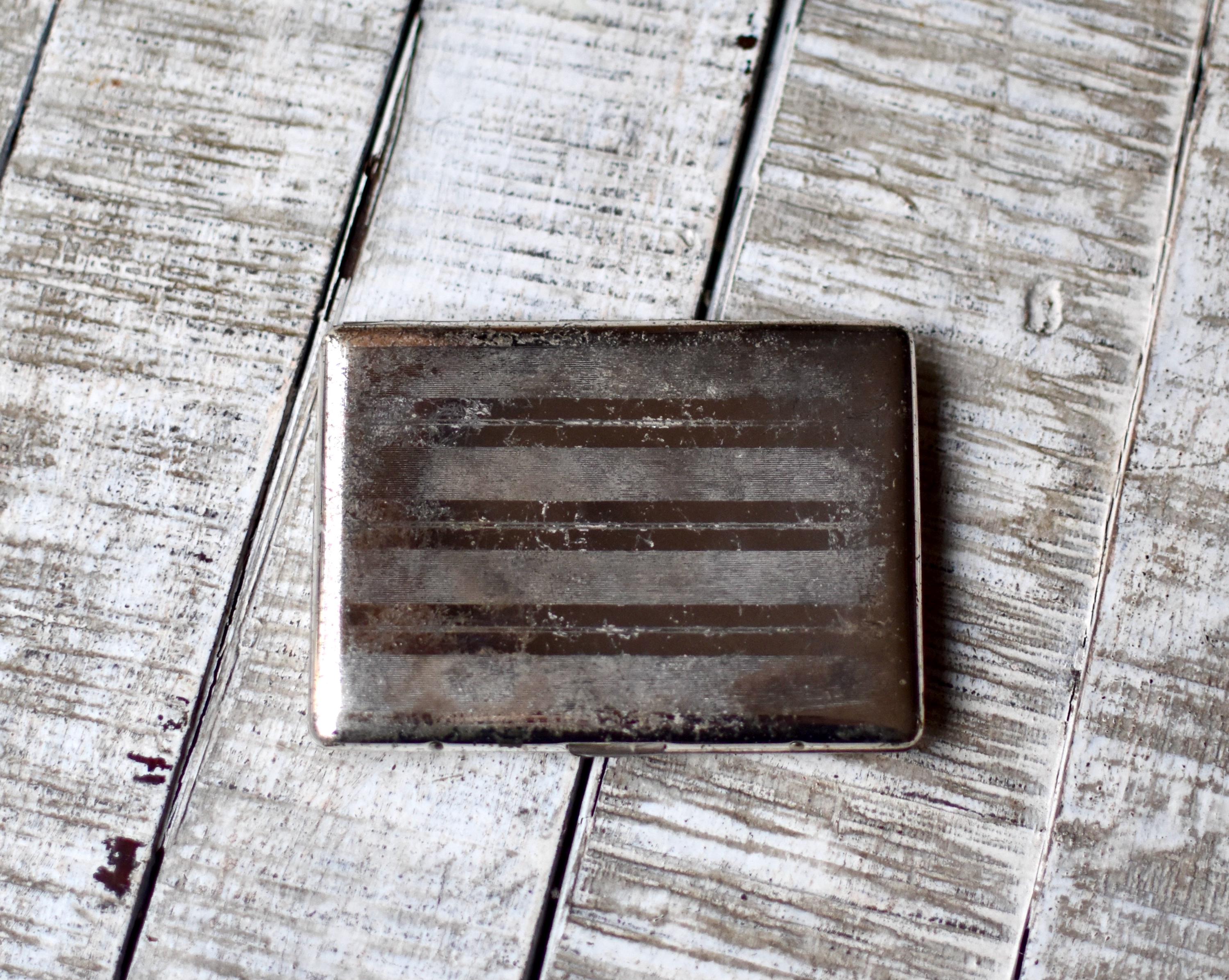 comoy's of london cigarette case Vintage Silver Plated Cigarette Case Comoy’s London