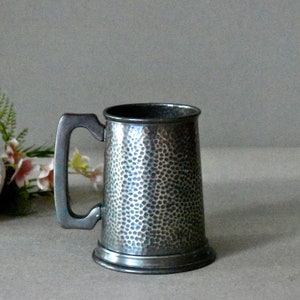Vintage Pewter Mug  Zinc Stein Retro Bar Decor Collectable English Pewter Mug