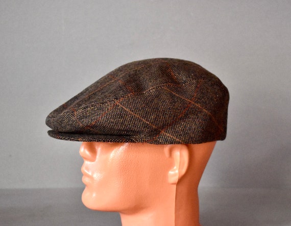 【昭和ビンテージ】Ele-gance MEN'S FLAT CAP ブラウン Six-Panel Leather Newsboy Cap – Village Hat Shop