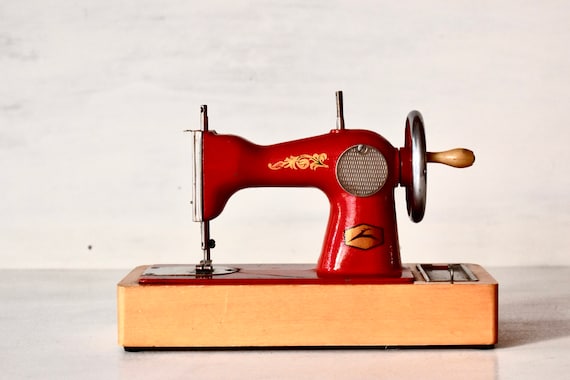 Vintage USSR Small Sewing Machine Soviet Vintage Textiles Fashion Vintage  Interiors 