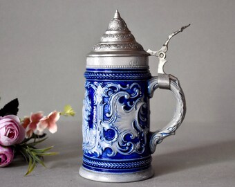 セラミックビールジョッキ ヴィンテージ陶器 ホームデコレーション