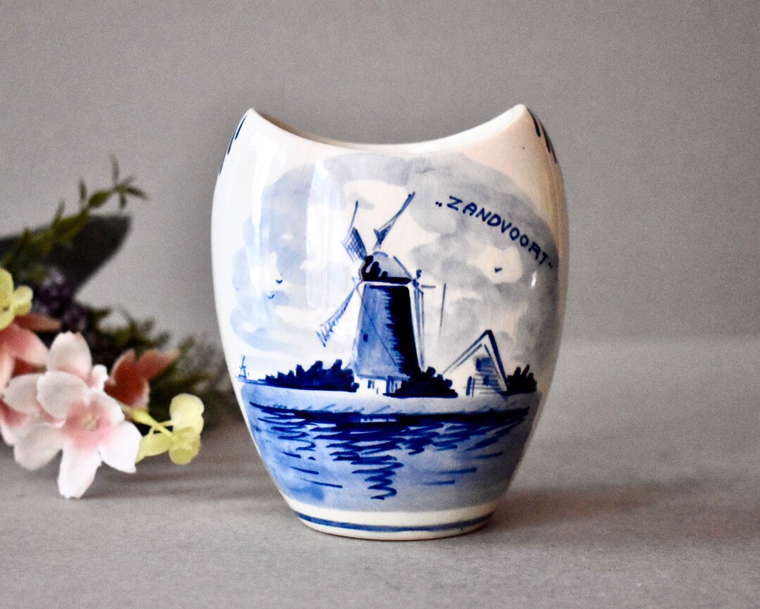Vintage Small Delfts Porcelain Vases Nederland Porcelain Home Decor Table Decor Original Delft
