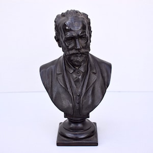 Vintage Cast Iron Bust Tchaikovsky R. R. Bakh - USSR Collectors Bust