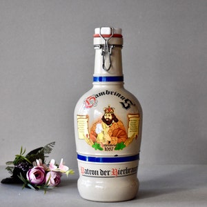 Vintage Big Beer Pitcher Bavarian Beer Bottle Home Decor Men’s Gift Rustic Decor Collectable Beer Bottle