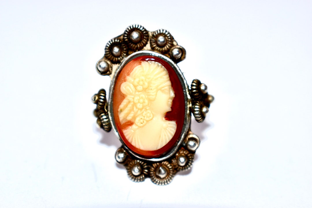 Vintage Sterling Silver Kamea Ring Retro Kamea Jewelry Etsy