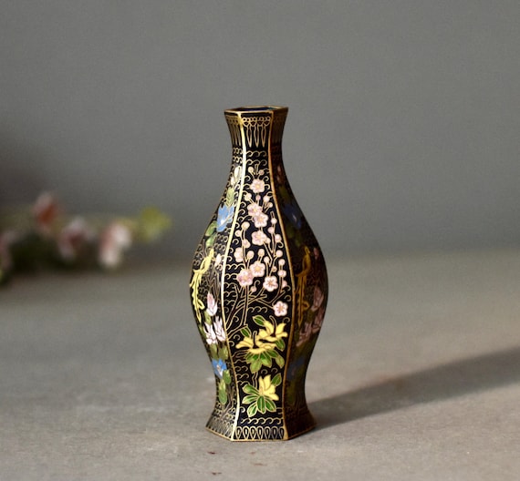 Antique Chinese Cloisonné Vases Enamel Flowers Vases Home Decor Table Decor Collectable Cloisonné Vases