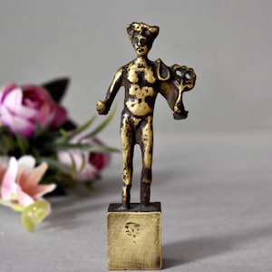 Vintage Bronze Statuette Greek Warrior Figure Bronze Art Reproduction Antique Figurine