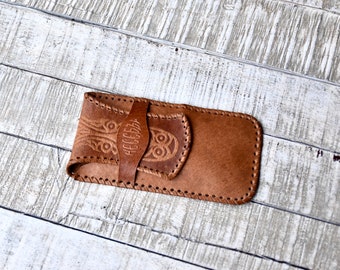 Vintage Leather Case Glasses Leather Pouch
