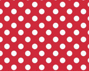 Medium Dot Red- The Medium Dot Collection by Riley Blake - 100% cotton