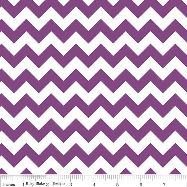 Riley Blake Fabric Purple/White Small Chevron 100% Cotton