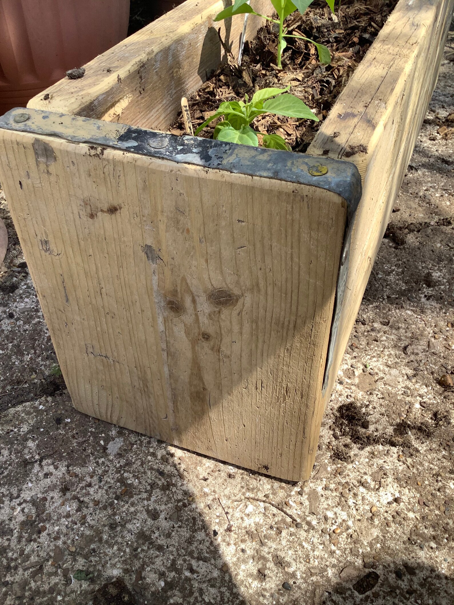 Reclaimed scaffold board garden planter. Etsy