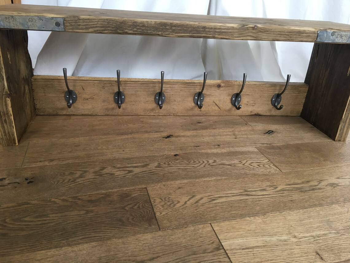 Recycled Wooden Scaffold Board Shelving Unit With Integrated Etsy UK