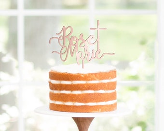 Personalized God Bless Cake Topper, God Bless Cake Topper, Baptism Cake Topper, Christening Cake Topper, Communion Cake Topper, God Bless