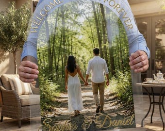 Photo Wedding Welcome Sign - Custom Acrylic Picture Plaque