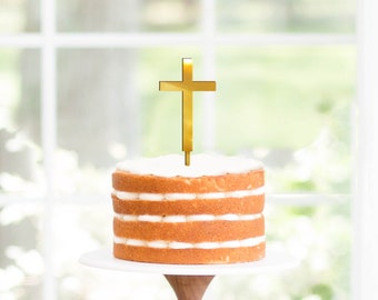 Cross Cake Topper, Baptism Cake Topper, First Communion Cake Topper, Religious Cake Topper, Christian Cake Topper, Acrylic Topper