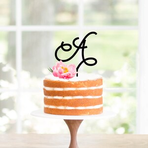Initial Cake Topper, Letter Cake Topper, Wedding Cake Topper, Engagement Cake Topper, Bridal Shower Cake Topper, Acrylic Topper