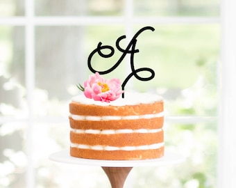 Initial Cake Topper, Letter Cake Topper, Wedding Cake Topper, Engagement Cake Topper, Bridal Shower Cake Topper, Acrylic Topper