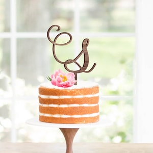 Initial Cake Topper, Letter Cake Topper, Wedding Cake Topper, Engagement Cake Topper, Bridal Shower Cake Topper, Acrylic Topper