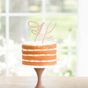 Initial Cake Topper, Letter Cake Topper, Wedding Cake Topper, Engagement Cake Topper, Bridal Shower Cake Topper, Acrylic Topper
